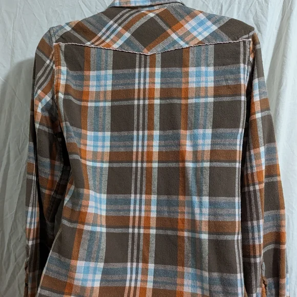 Mossimo Supply Co Flannel Pearl Snap Shirt M - Picture 3 of 7
